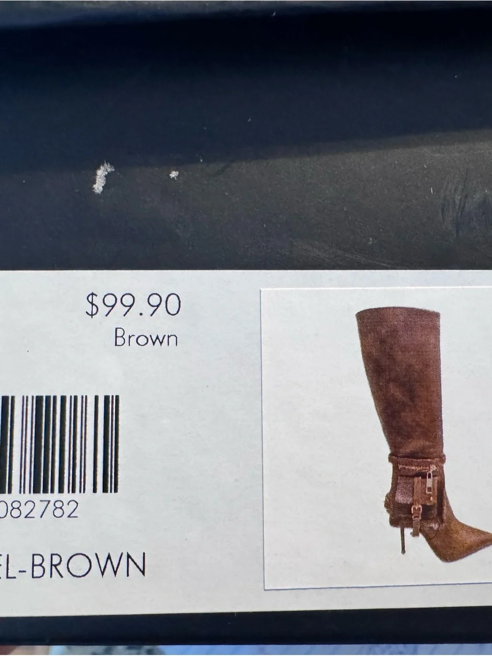 Brown Knee-High Stiletto Boots w/ Pocket Detail | Size 6.5,7.5, 10 | NIB